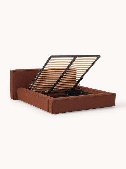 Lenskov Bouclé Upholstered Bed with Storage