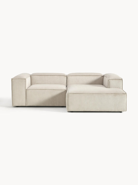 Lenskov Corduroy Modular Corner Sofa, 2-Seater