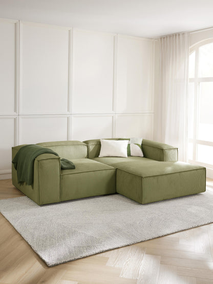 Lenskov Corduroy Modular Corner Sofa, 2-Seater