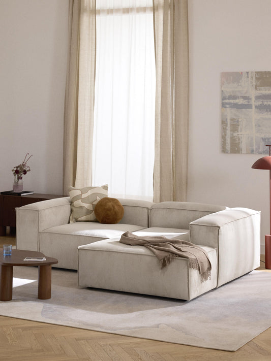 Lenskov Corduroy Modular Corner Sofa, 2-Seater