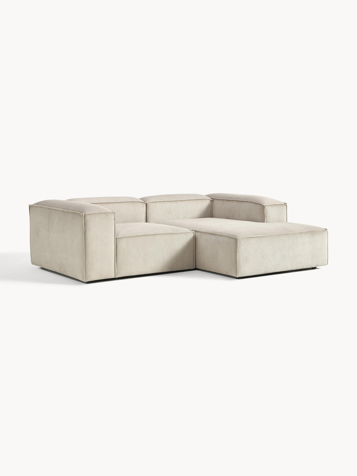 Lenskov Corduroy Modular Corner Sofa, 2-Seater