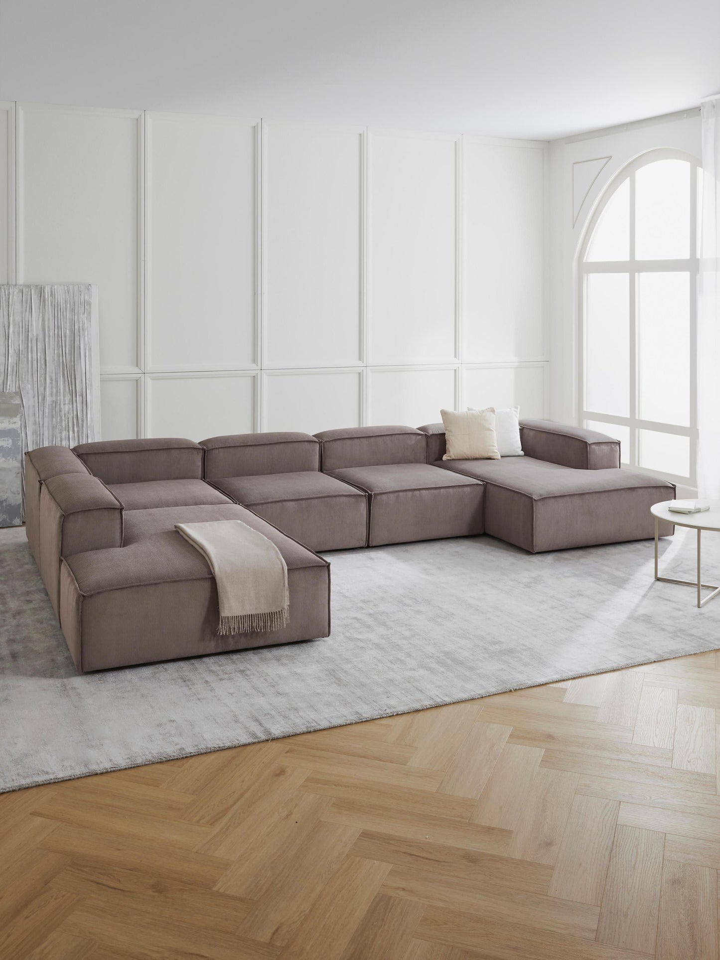 Lenskov Corduroy Ottoman Corner Module
