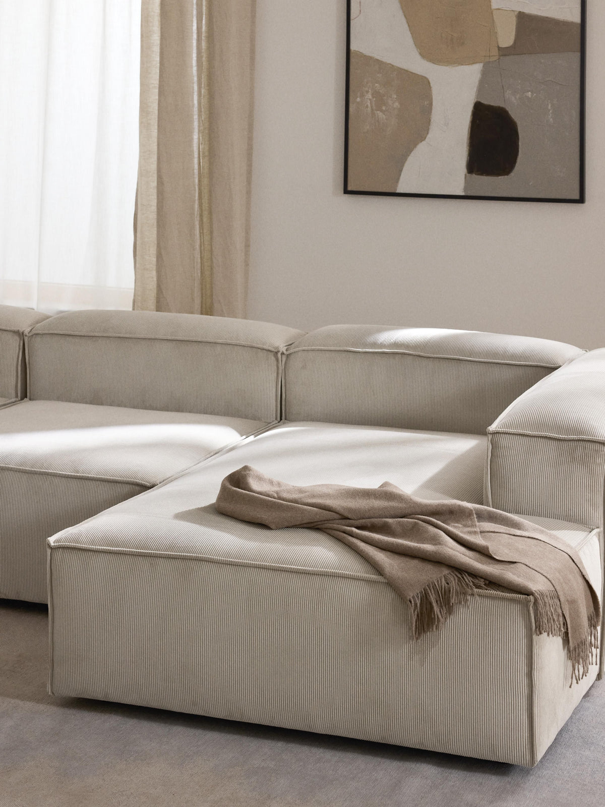 Lenskov Corduroy Ottoman Corner Module
