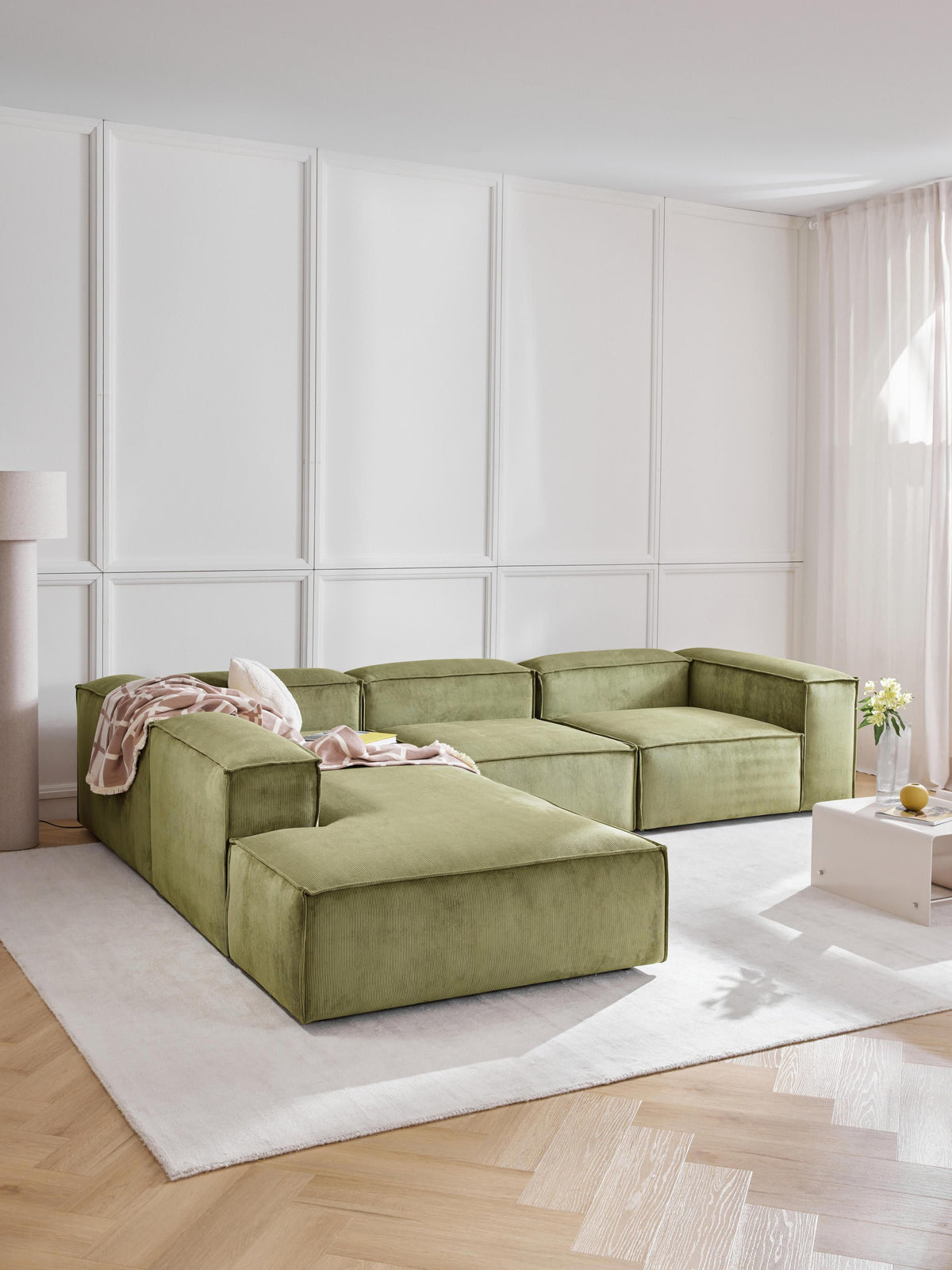 Lenskov Corduroy Ottoman Module