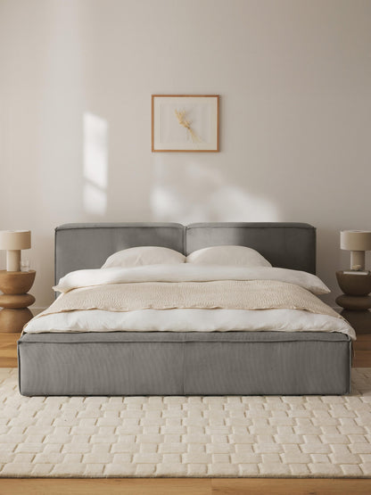 Lenskov Corduroy Upholstered Bed