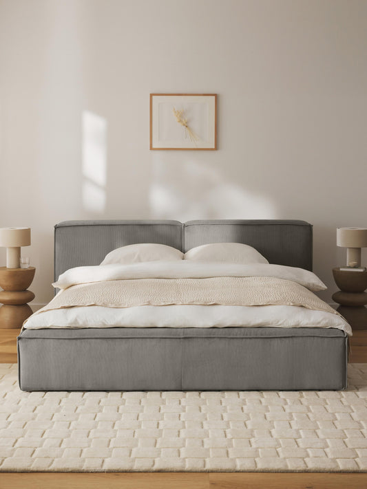Lenskov Corduroy Upholstered Bed