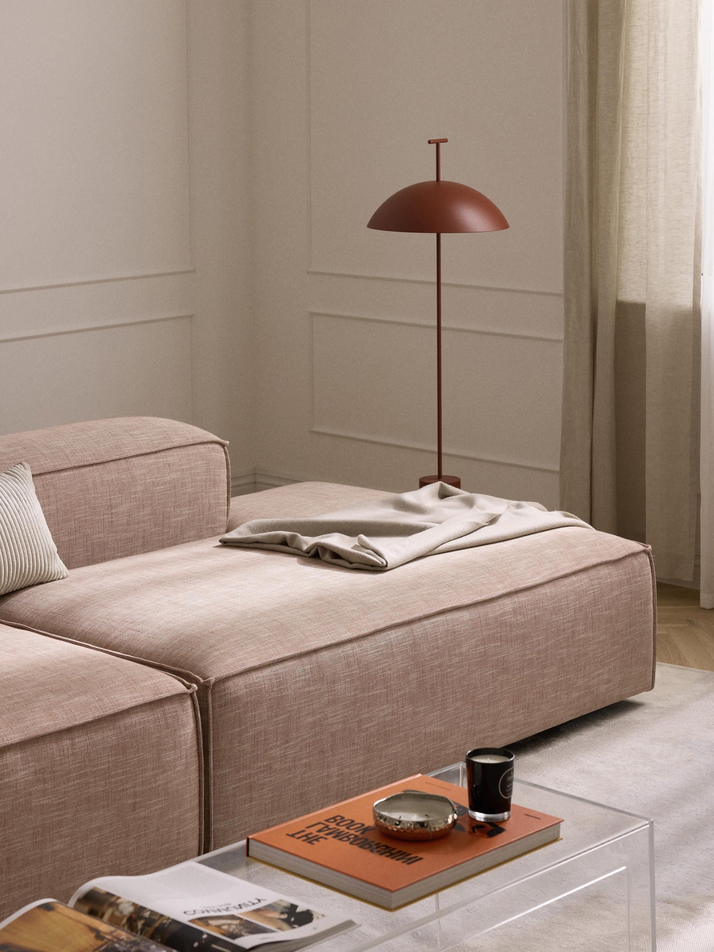 Lenskov Linen Blend Ottoman Module