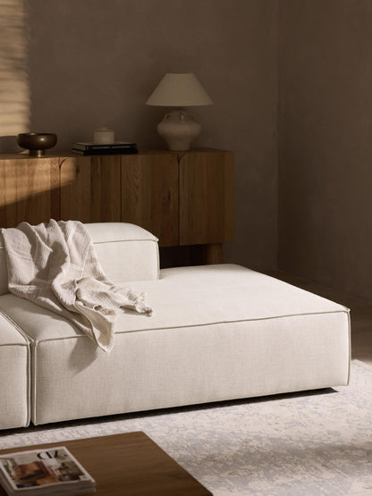 Lenskov Linen Blend Ottoman Module