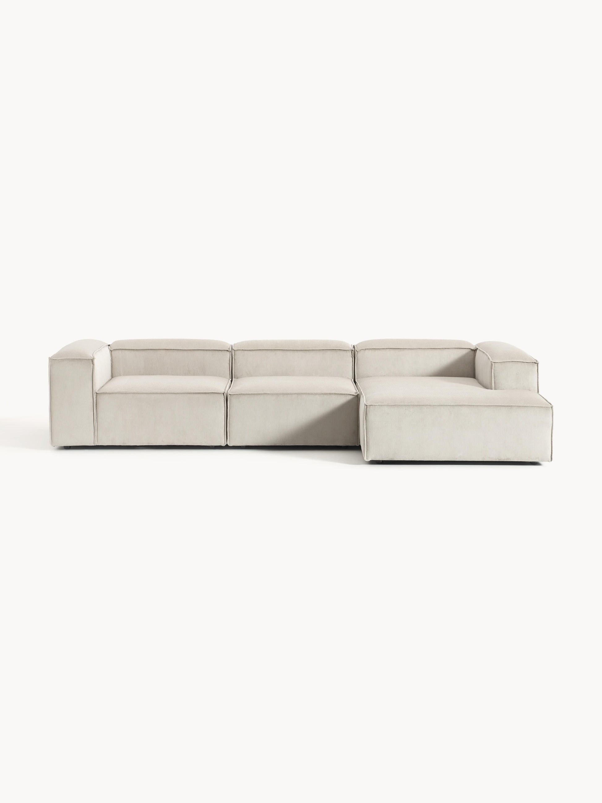 Lenskov Modular Corduroy Corner Sofa (4-Seater)