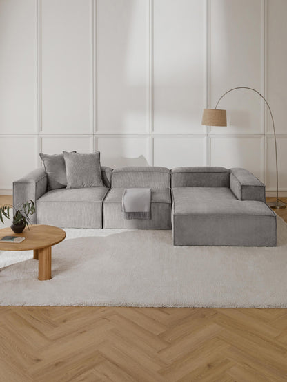 Lenskov Modular Corduroy Corner Sofa (4-Seater)