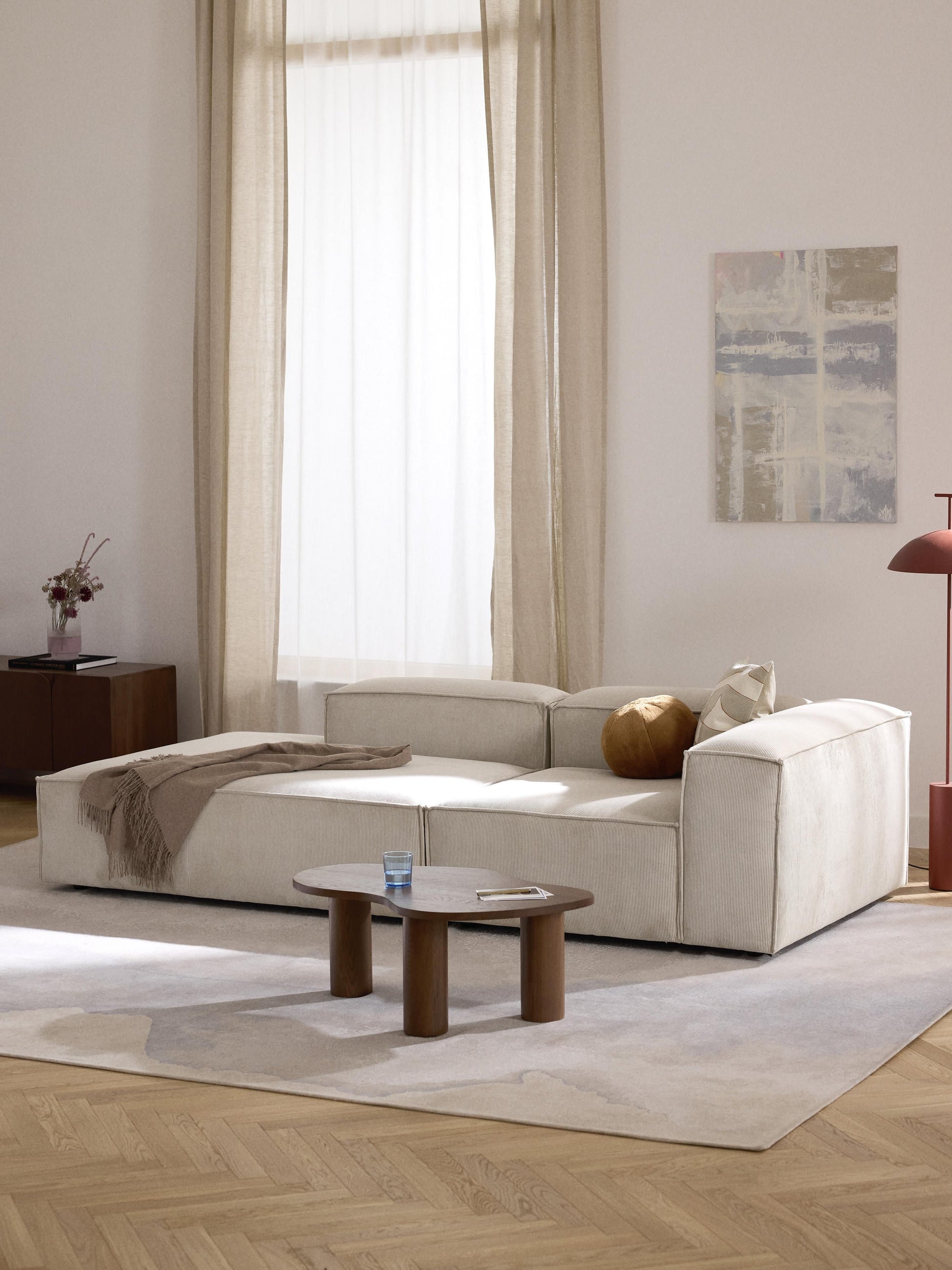 Lenskov Modular Corduroy Ottoman