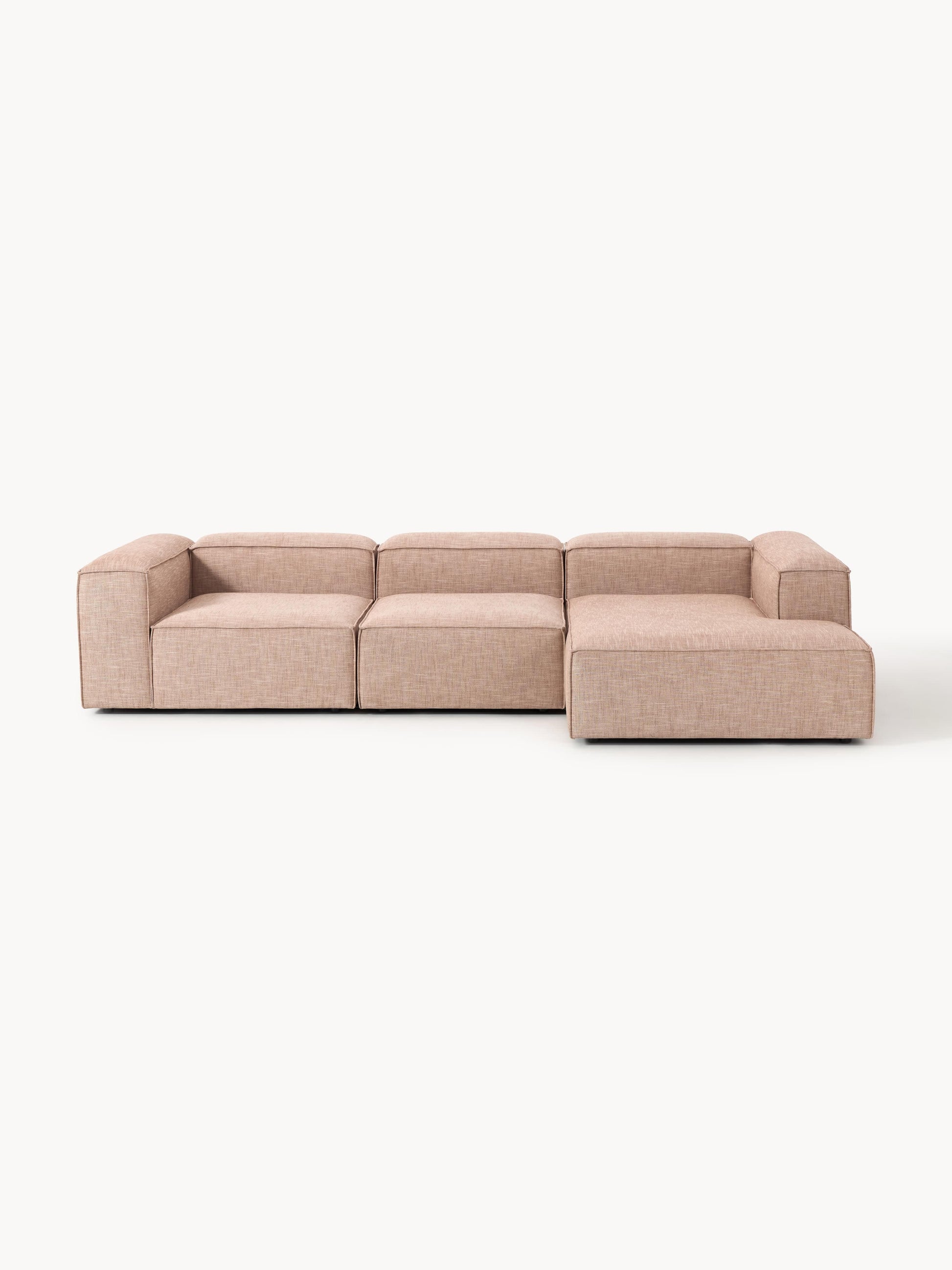 Lenskov Modular Corner Sofa, Linen Blend, 4-Seater