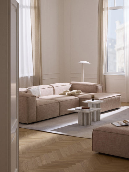 Lenskov Modular Corner Sofa, Linen Blend, 4-Seater