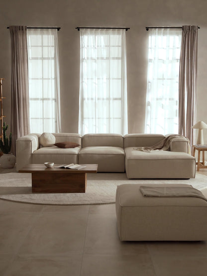Lenskov Modular Corner Sofa, Linen Blend, 4-Seater