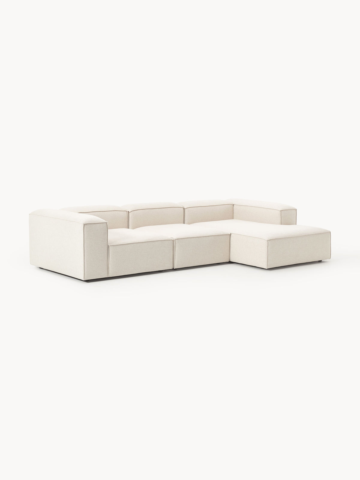 Lenskov Modular Corner Sofa, Linen Blend, 4-Seater