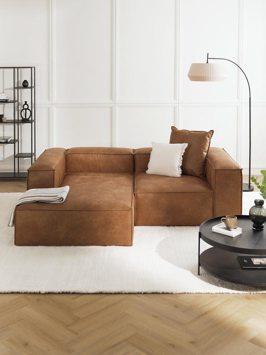 Lenskov Modular Leather Corner Sofa (2-Seater)