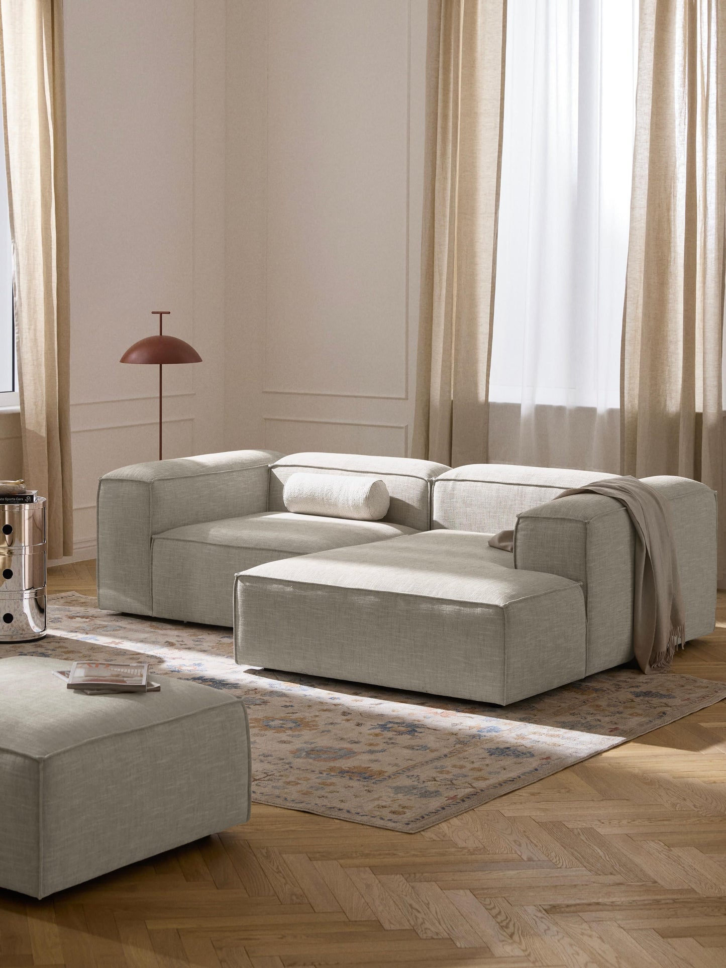 Lenskov Modular Linen Blend Corner Sofa, 2-Seater
