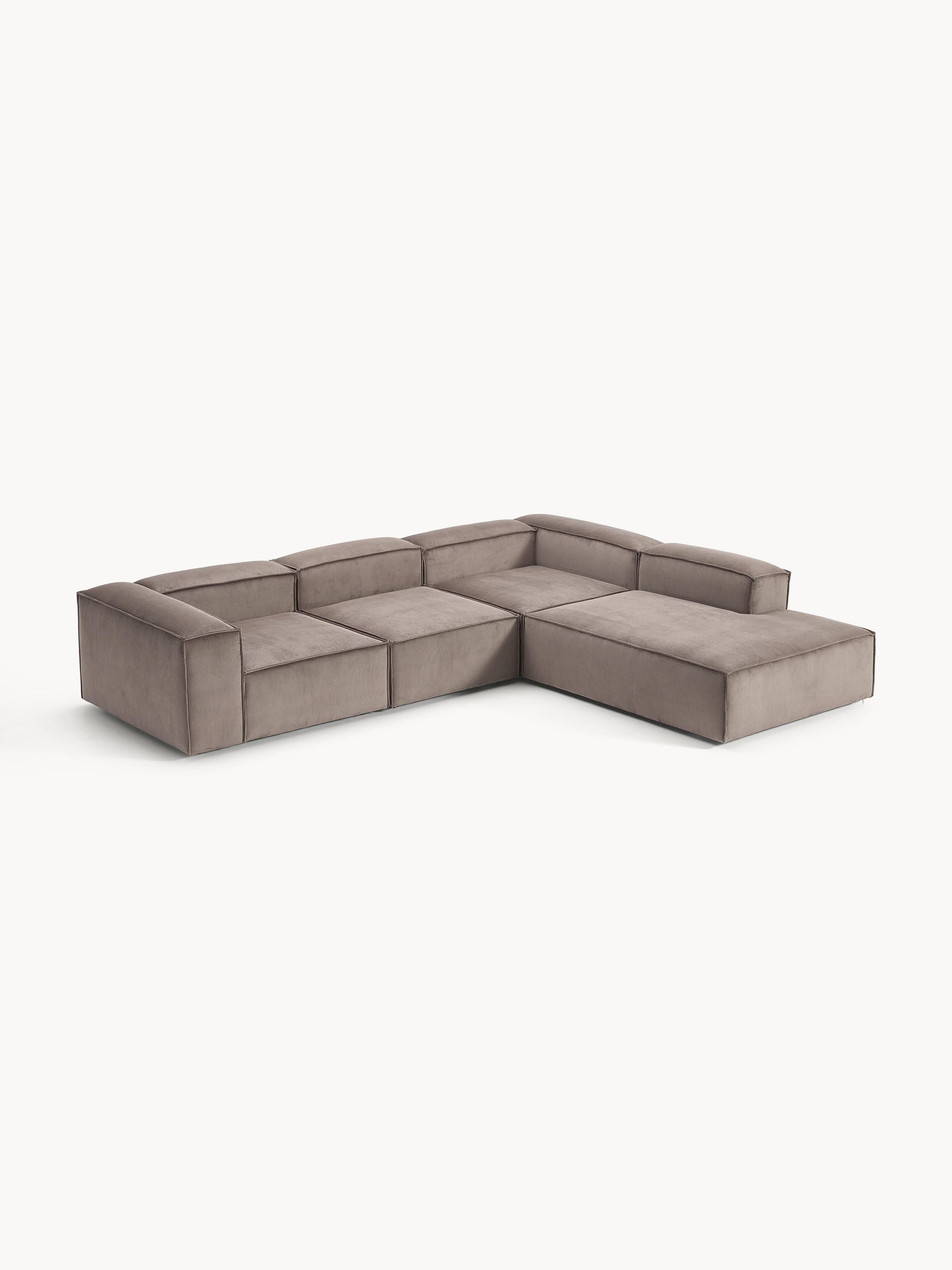 Lenskov Modular XL Corduroy Corner Sofa, 4-Seater