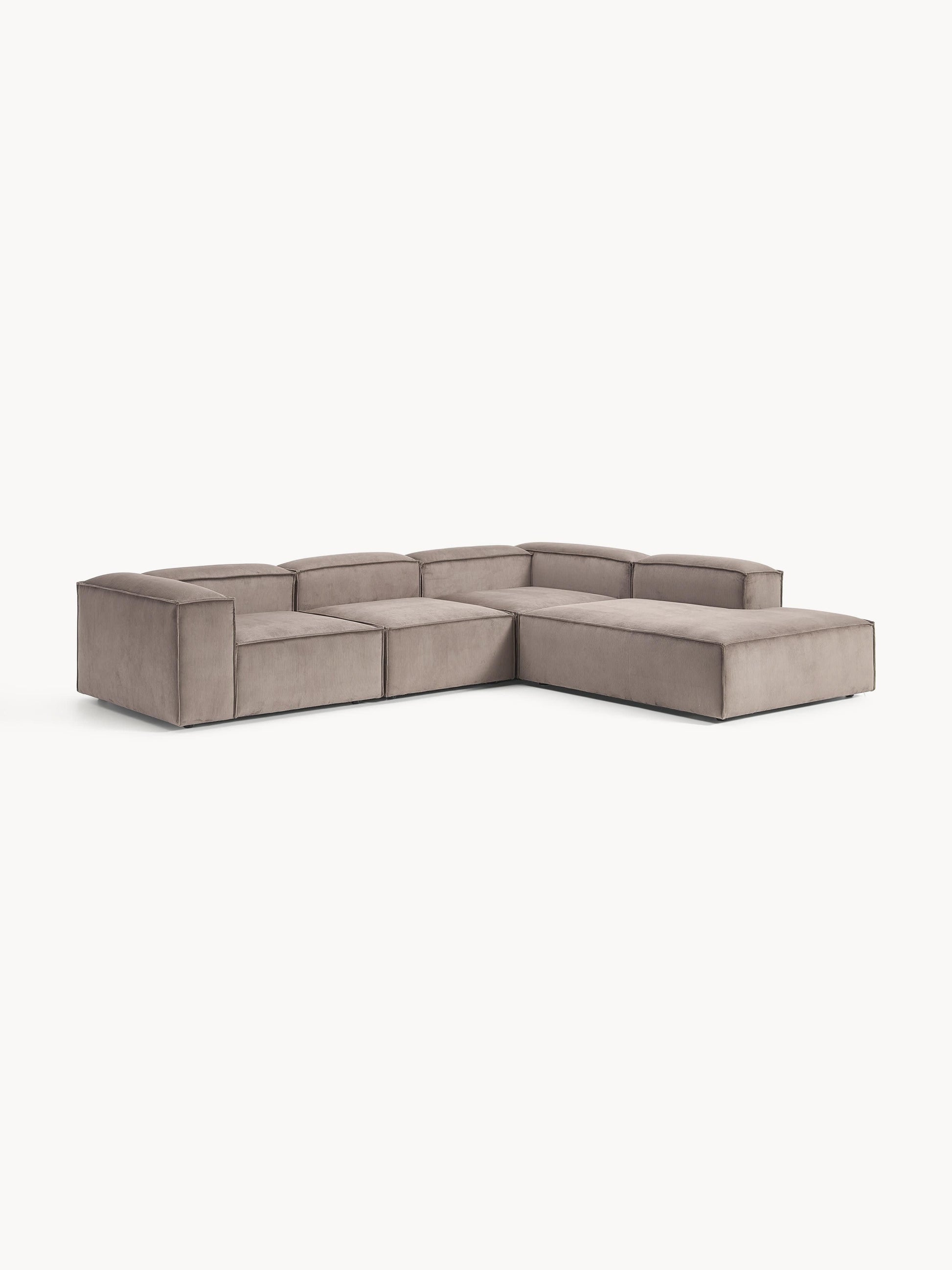 Lenskov Modular XL Corduroy Corner Sofa, 4-Seater