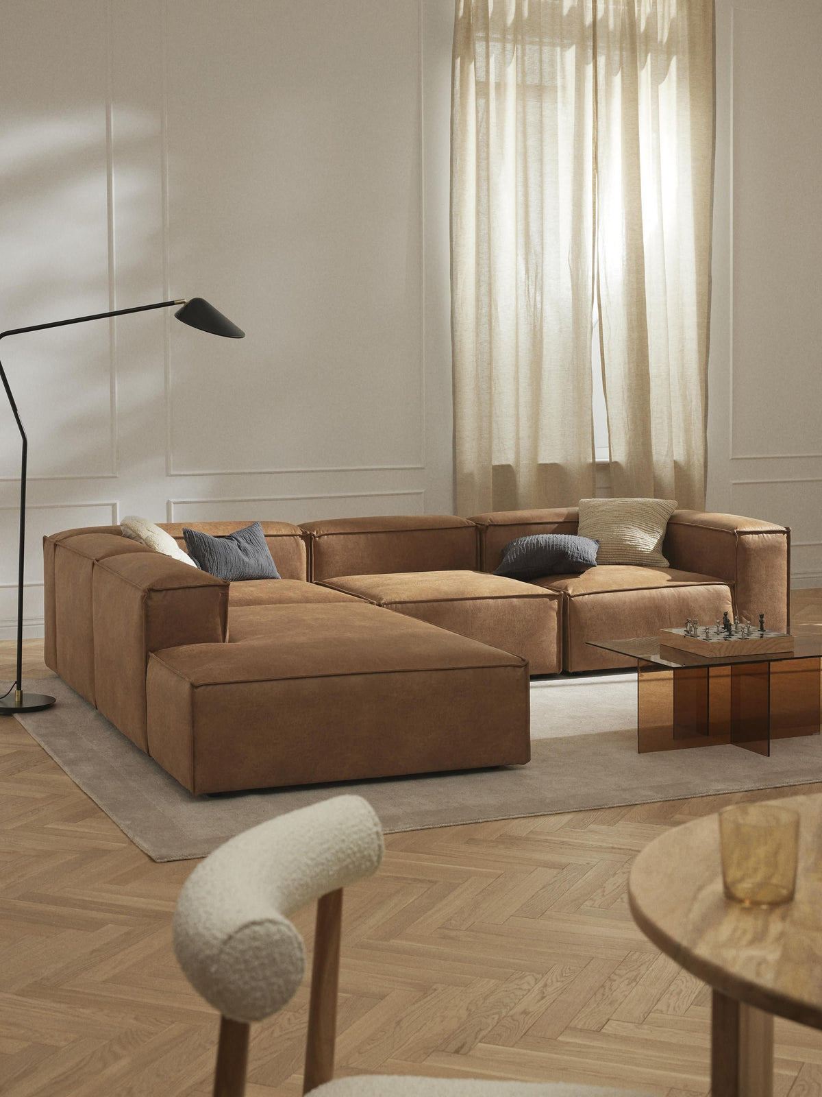 Lenskov Modular XL Corner Sofa (4-Seater) in Leather