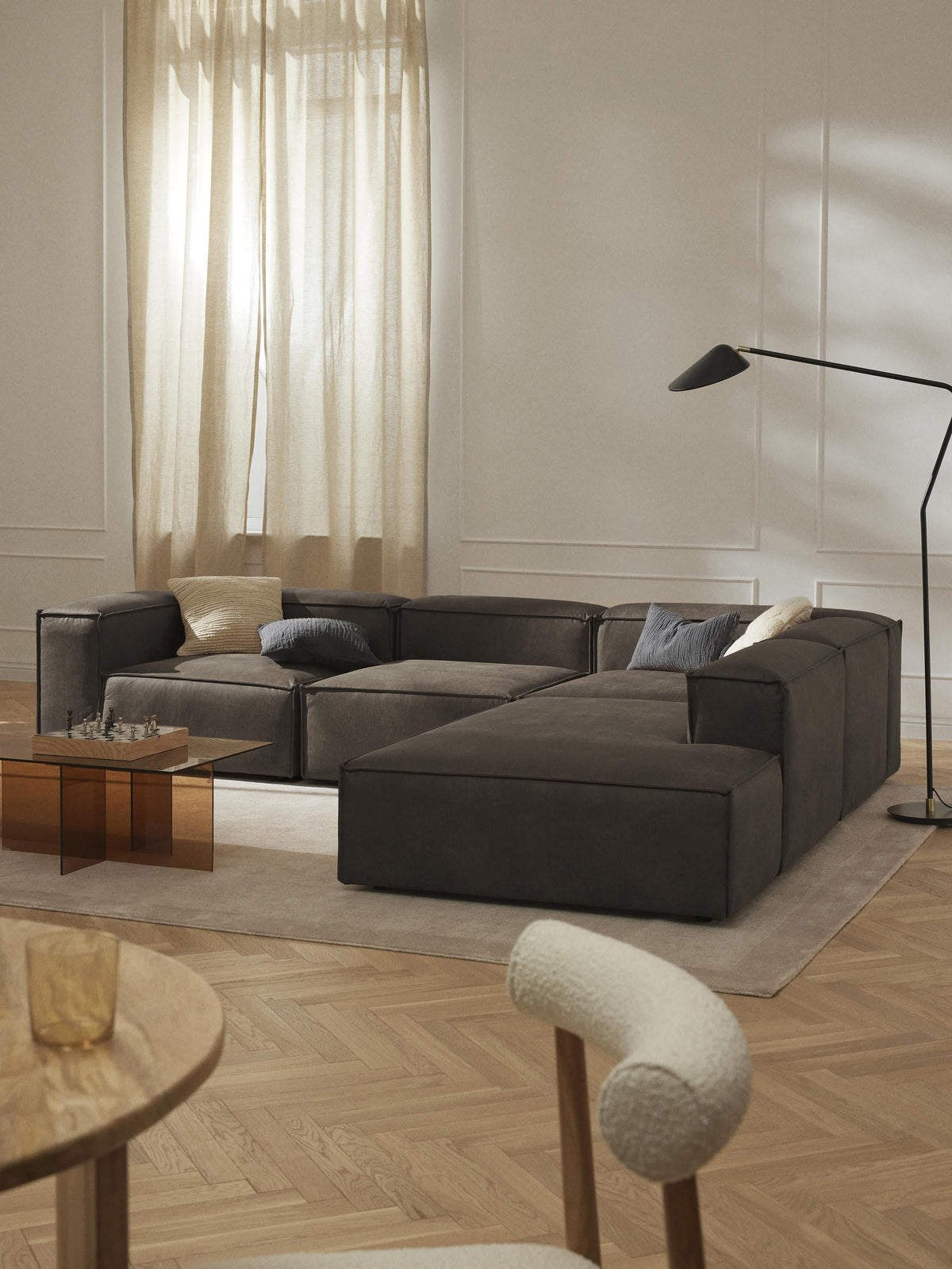Lenskov Ottoman Module in Leather