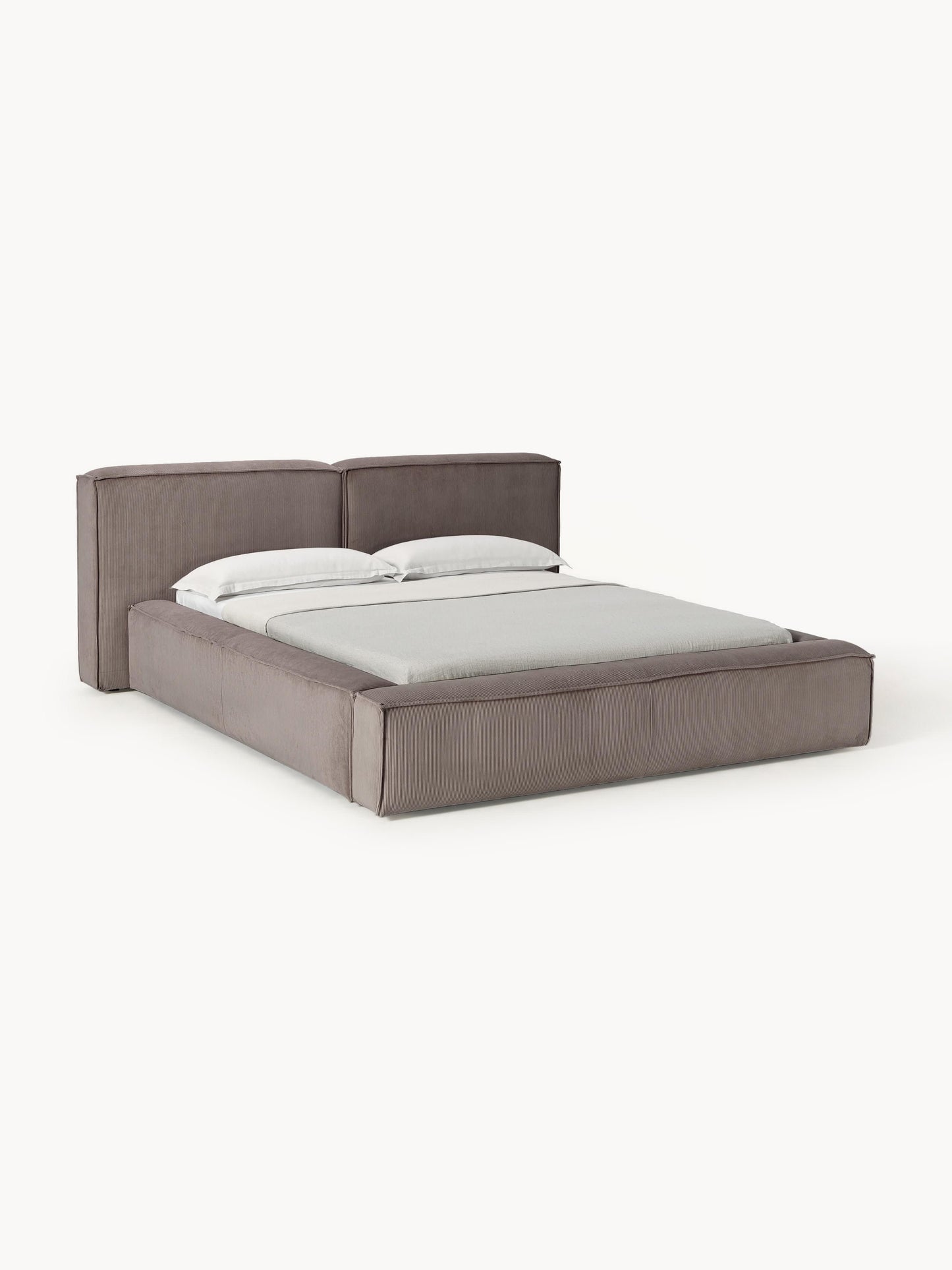Lenskov Upholstered Corduroy Bed with Storage