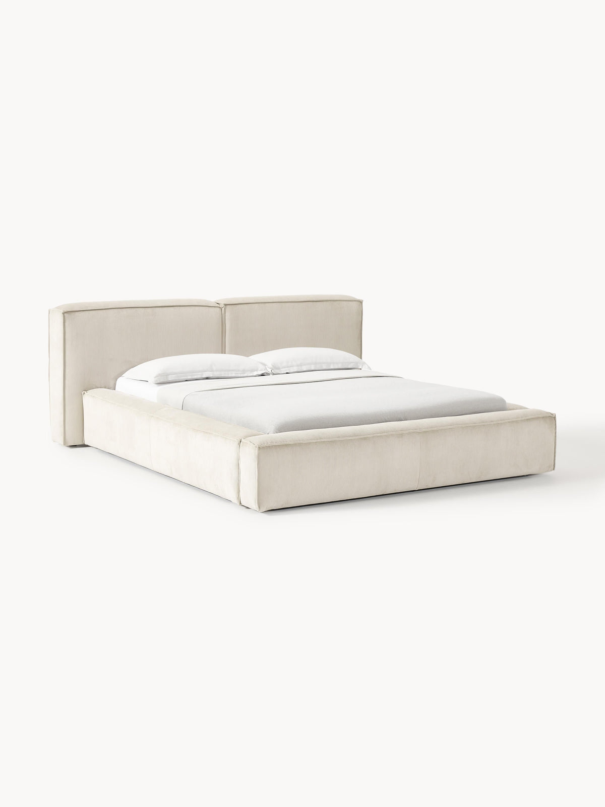Lenskov Upholstered Corduroy Bed with Storage