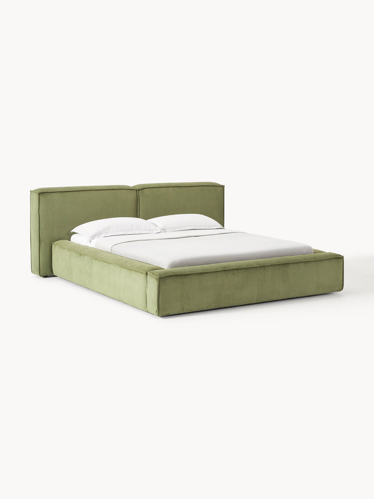 Lenskov Upholstered Corduroy Bed with Storage