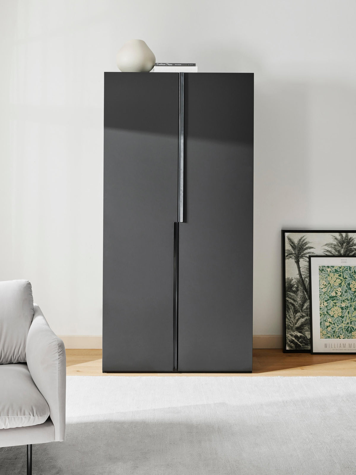 Leomvara Modular Hinged-Door Wardrobe, 100 cm Wide, in Various Sizes