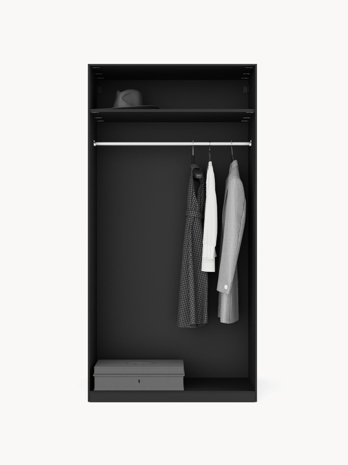 Leomvara Modular Hinged-Door Wardrobe, 100 cm Wide, in Various Sizes