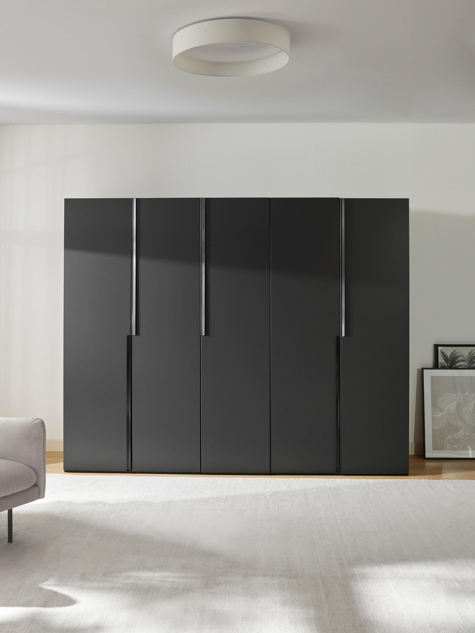 Leomvara Modular Hinged-Door Wardrobe, 250 cm Wide, in Various Sizes