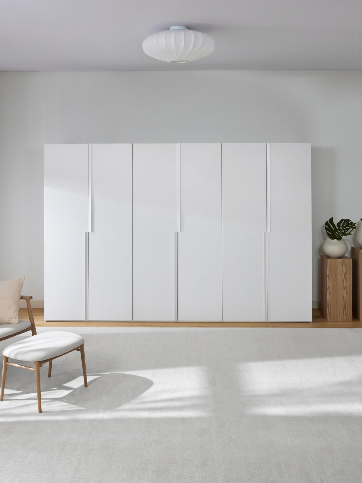 Leomvara Modular Hinged-Door Wardrobe, 300 cm Wide, in Various Sizes