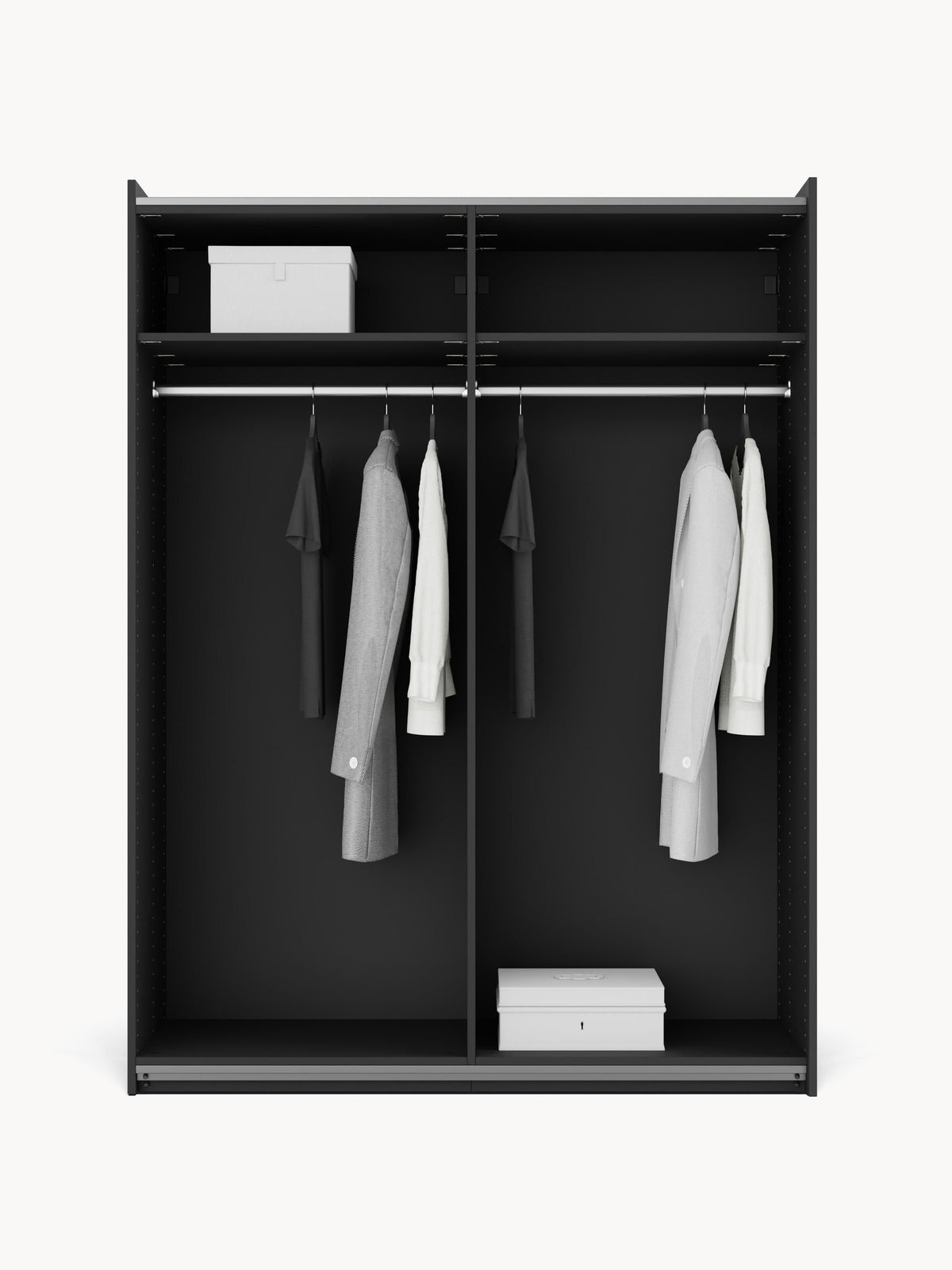 Leomvara Modular Sliding-Door Wardrobe, 150 cm Wide, in Various Sizes