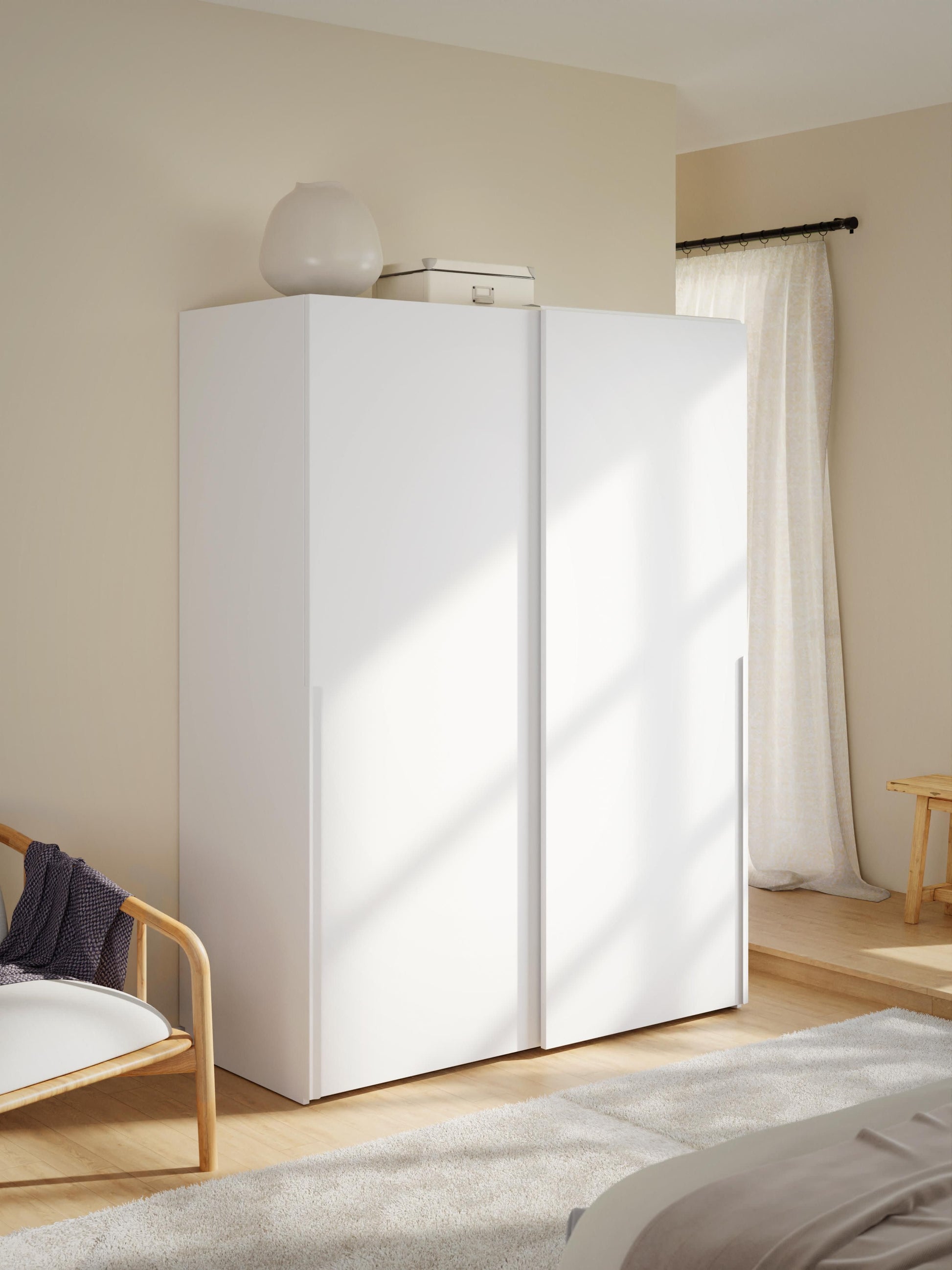 Leomvara Modular Sliding-Door Wardrobe, 150 cm Wide, in Various Sizes