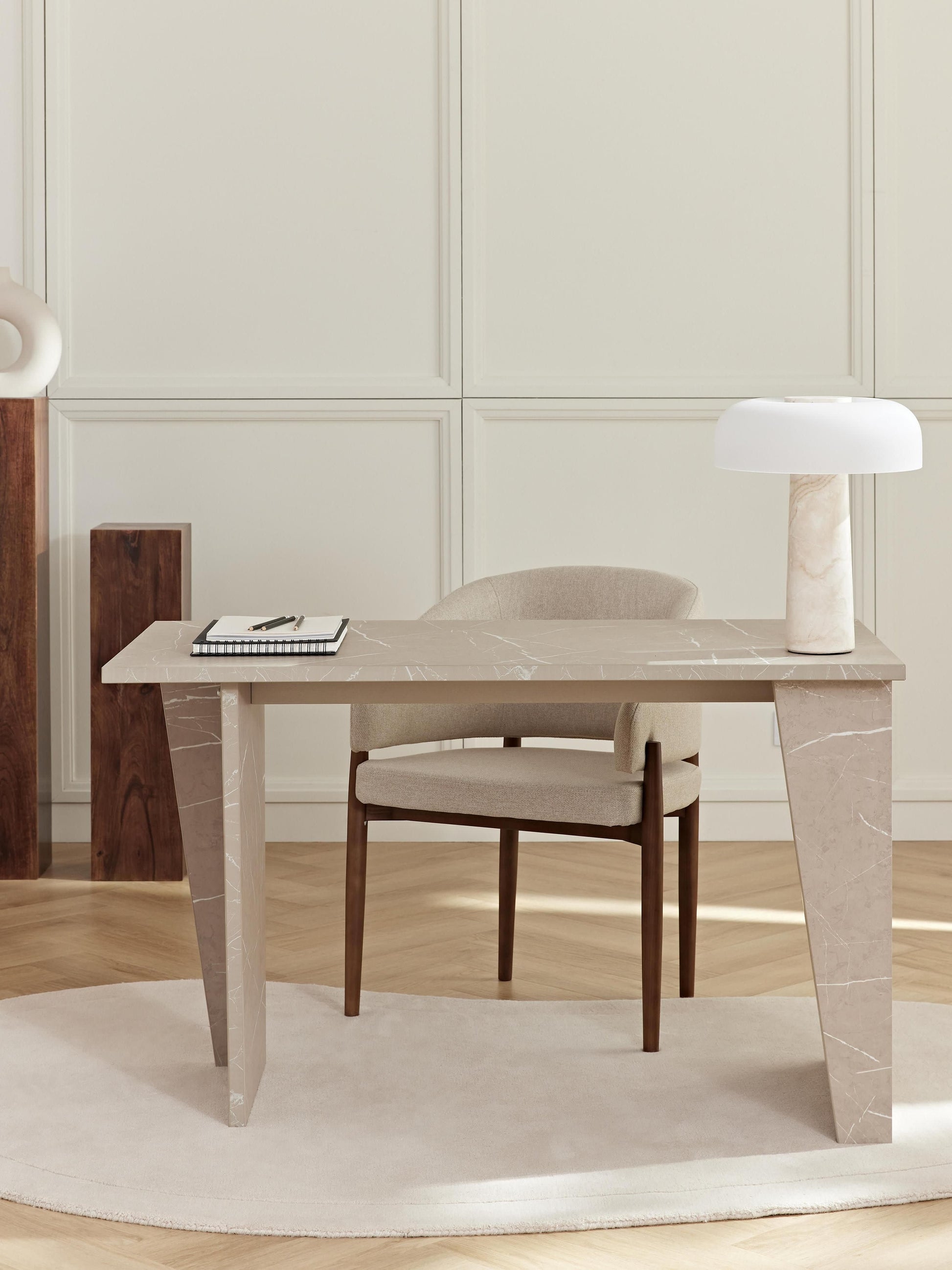Liamsdorf Desk in Travertine Look