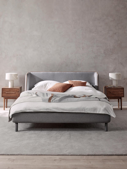 Lumaquin Bed with Headboard, Upholstered