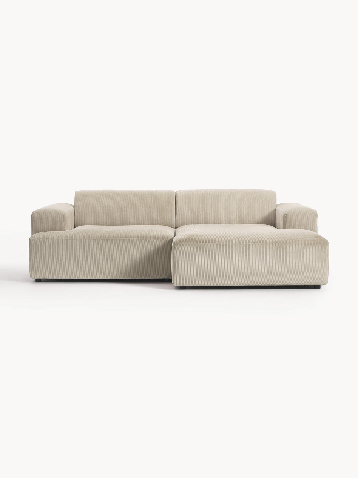 Melvaine Corner Sofa in Corduroy, 3-Seater