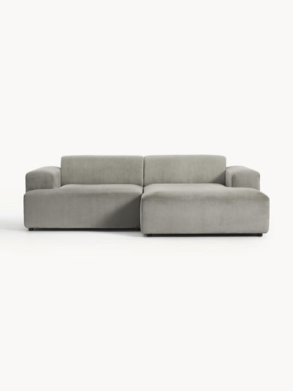 Melvaine Corner Sofa in Corduroy, 3-Seater