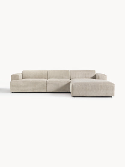 Melvaine Corner Sofa in Corduroy (4-Seater)