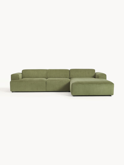 Melvaine Corner Sofa in Corduroy (4-Seater)