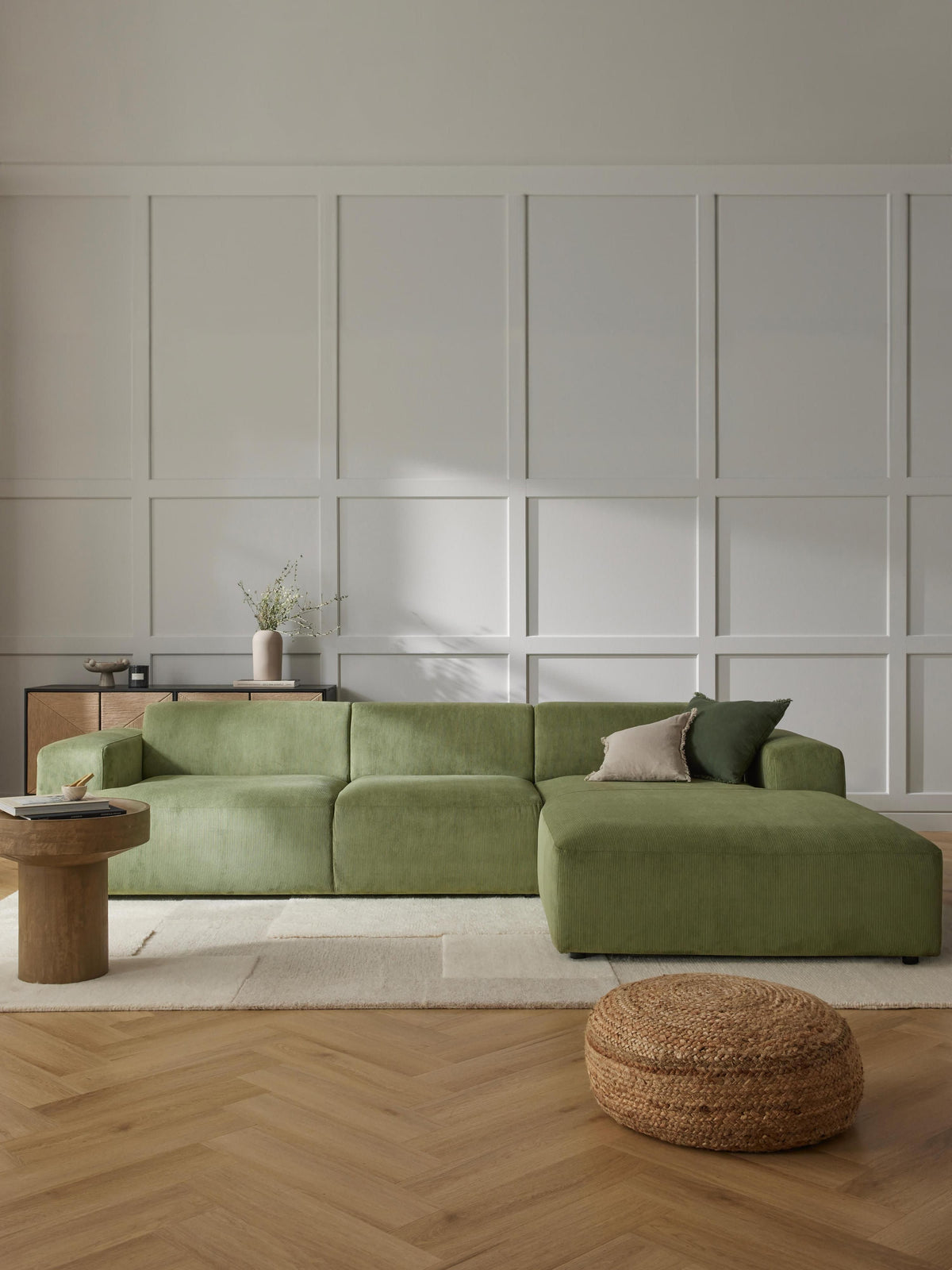 Melvaine Corner Sofa in Corduroy (4-Seater)