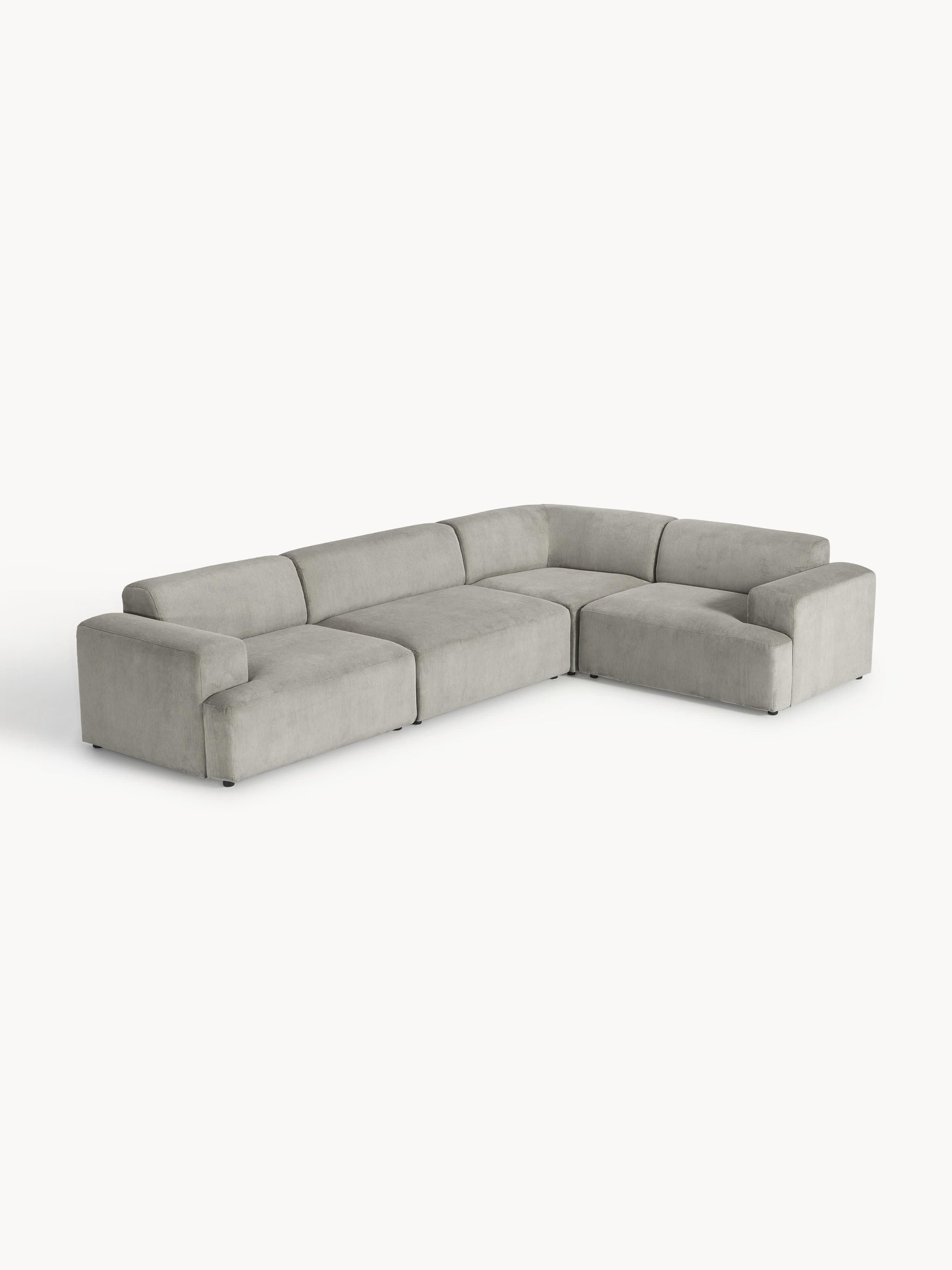 Melvaine Large Corner Sofa in Corduroy (4-Seater)