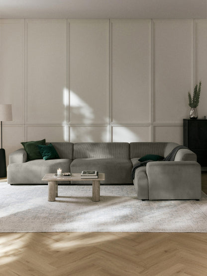 Melvaine Large Corner Sofa in Corduroy (4-Seater)
