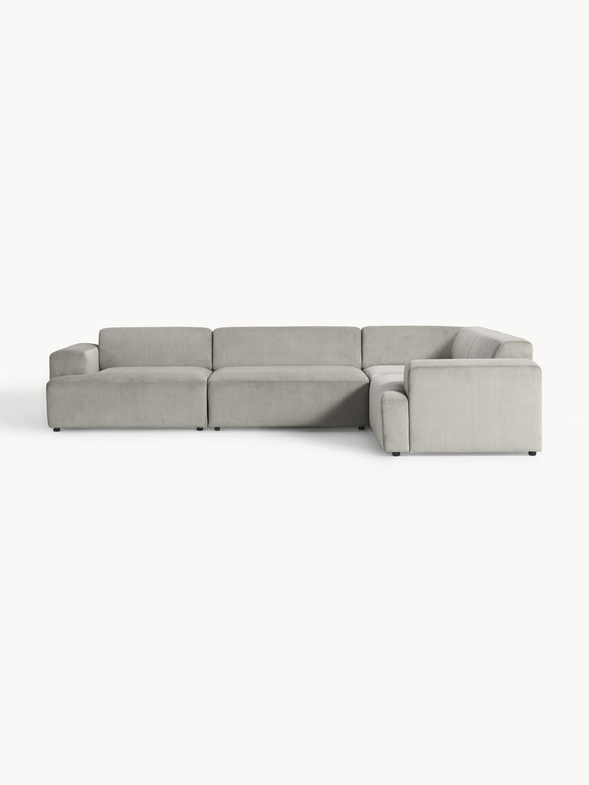 Melvaine Large Corner Sofa in Corduroy (4-Seater)