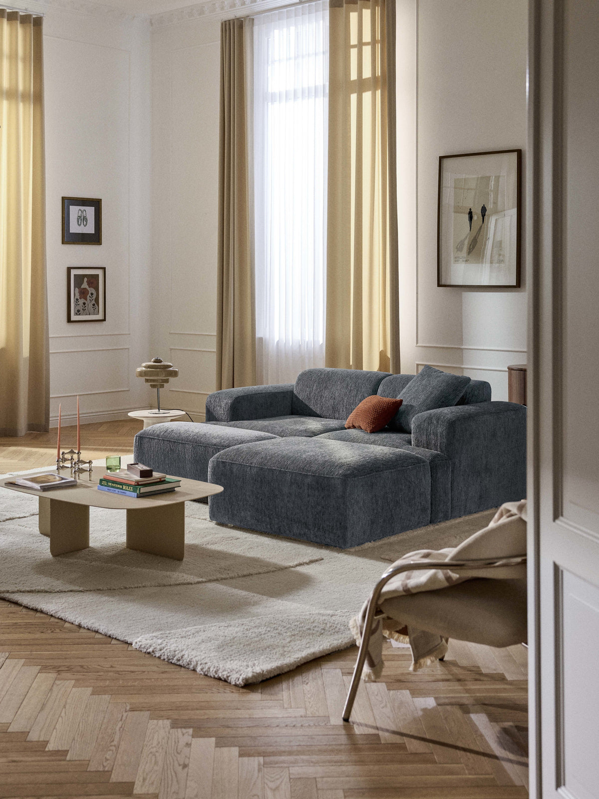 Melvaine Ottoman, W 99 x D 72 cm
