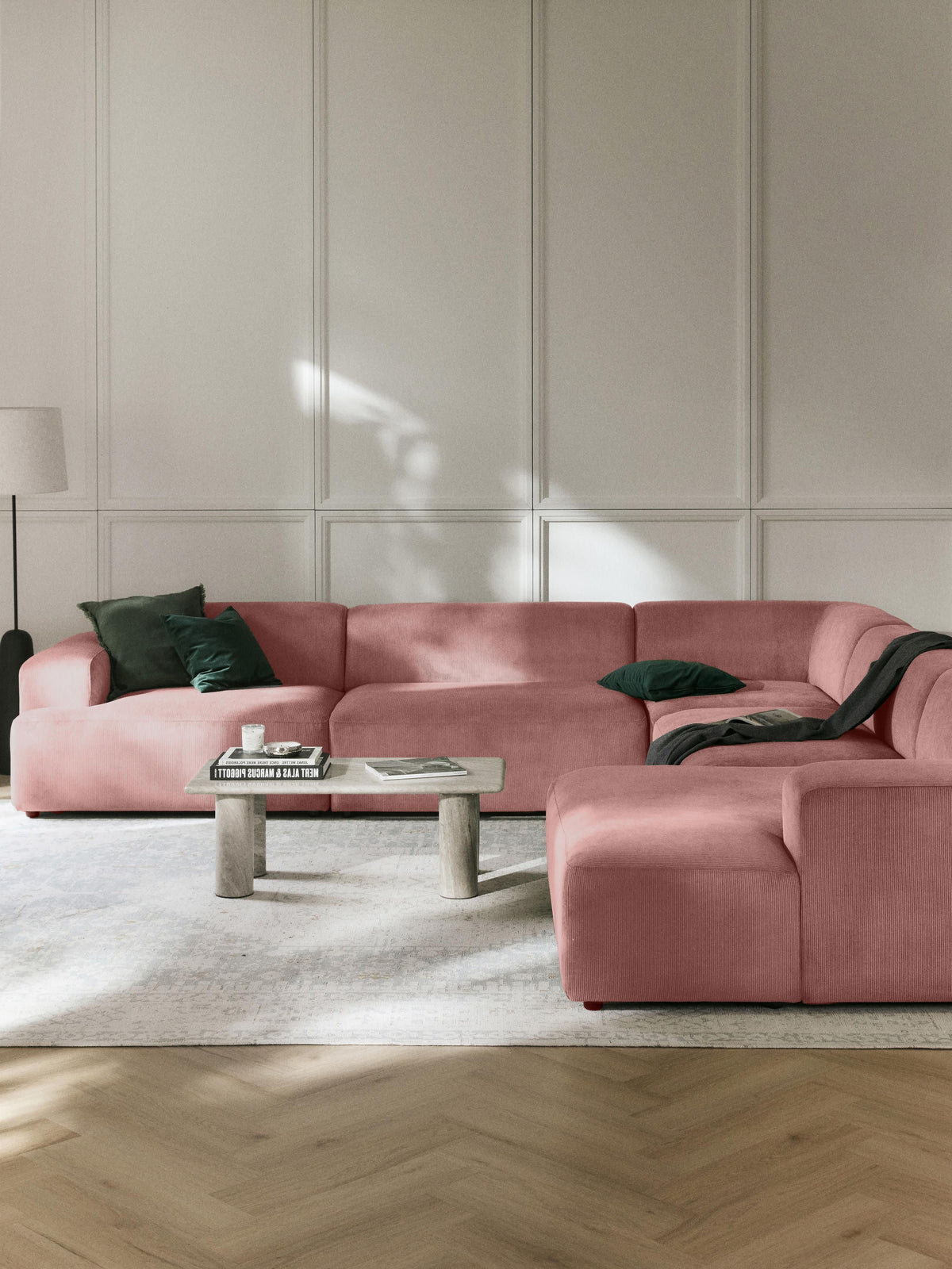 Melvaine XL Corner Sofa in Corduroy