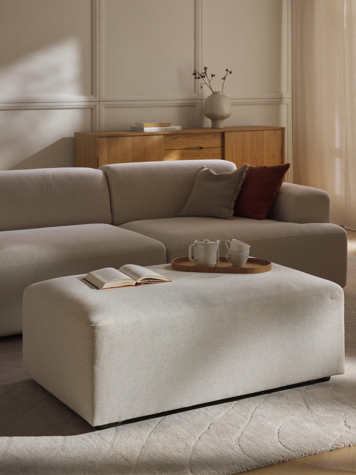 Melvaine XL Ottoman, W 116 x D 72 cm