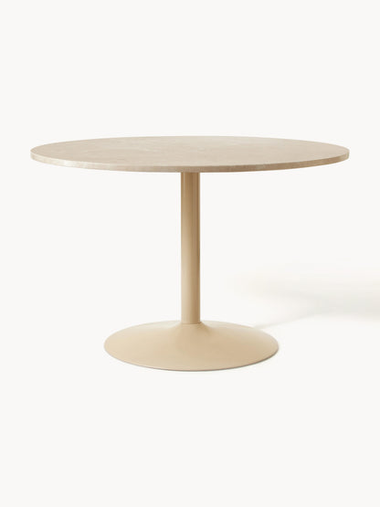 Milenor Oval Dining Table in Marble, 120 x 90 cm