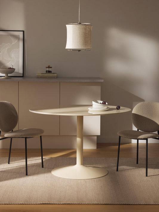 Milenor Oval Dining Table in Marble, 120 x 90 cm