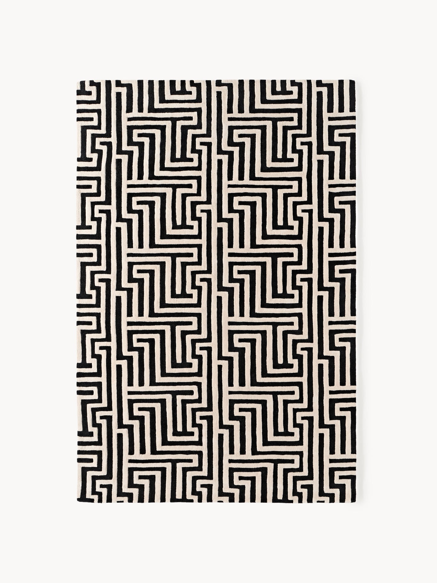 Montvaire Wool Rug, Hand-Tufted, with Raised High-Low Texture